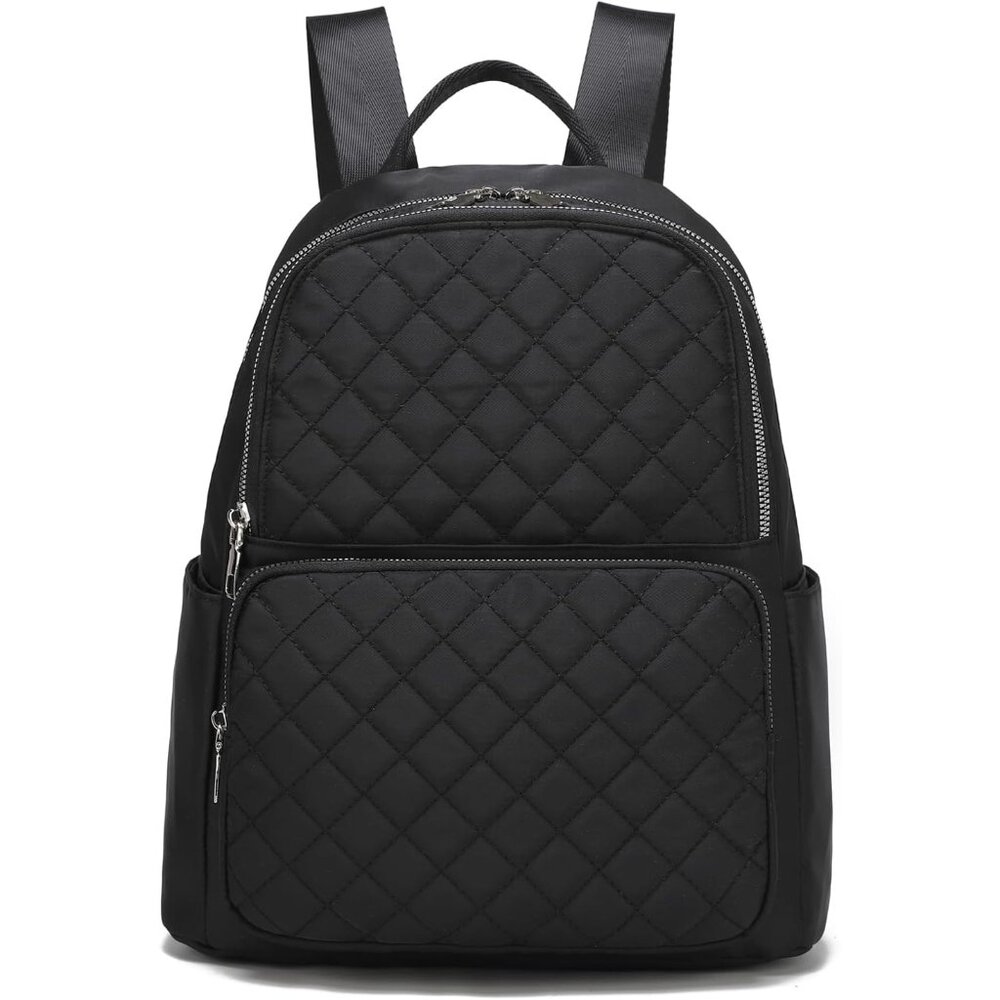 Durable Water-Resistant Backpack With Quilted Des… - image 1